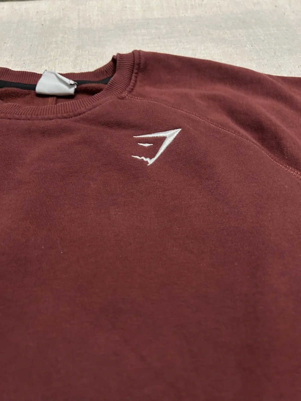 Gymshark Sweatshirt Men's M Crewneck Maroon Active Lounge Wear - Picture 3 of 10